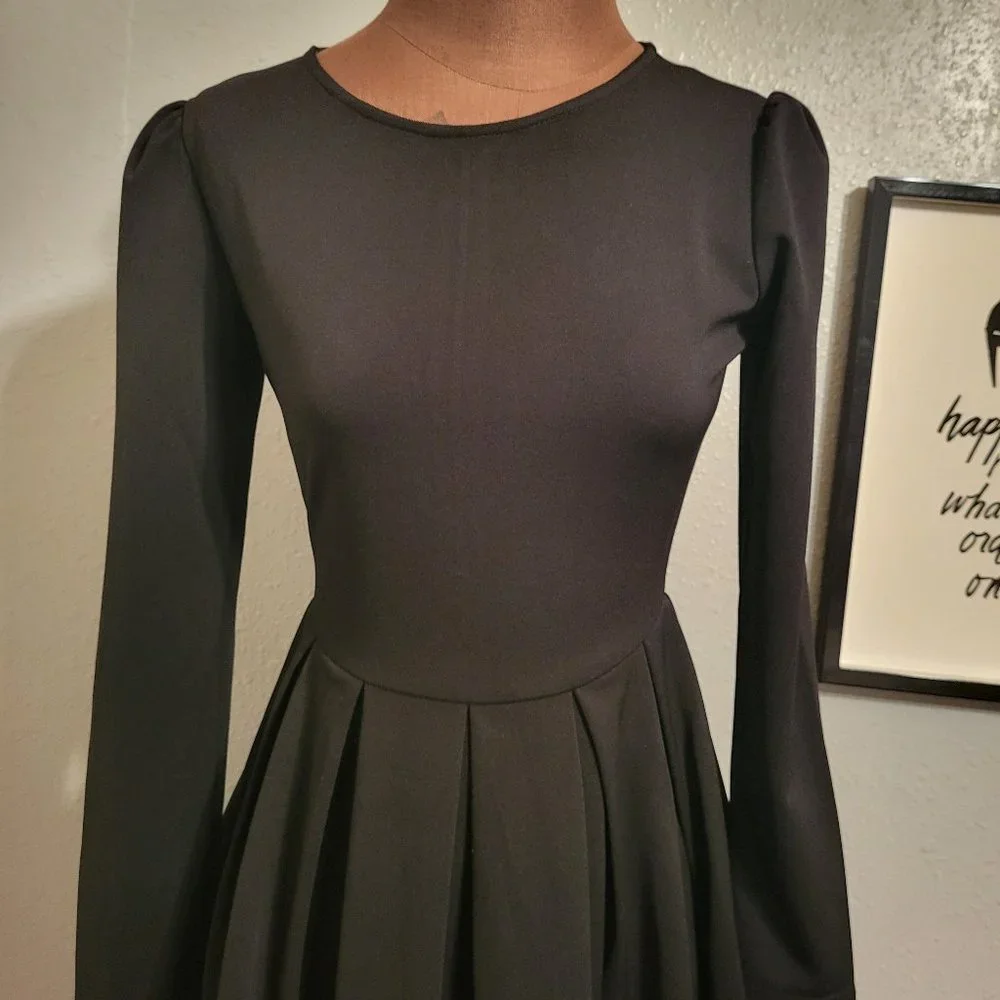 Sheinside Fit and Flare Embroidered Dress - Picture 2 of 8